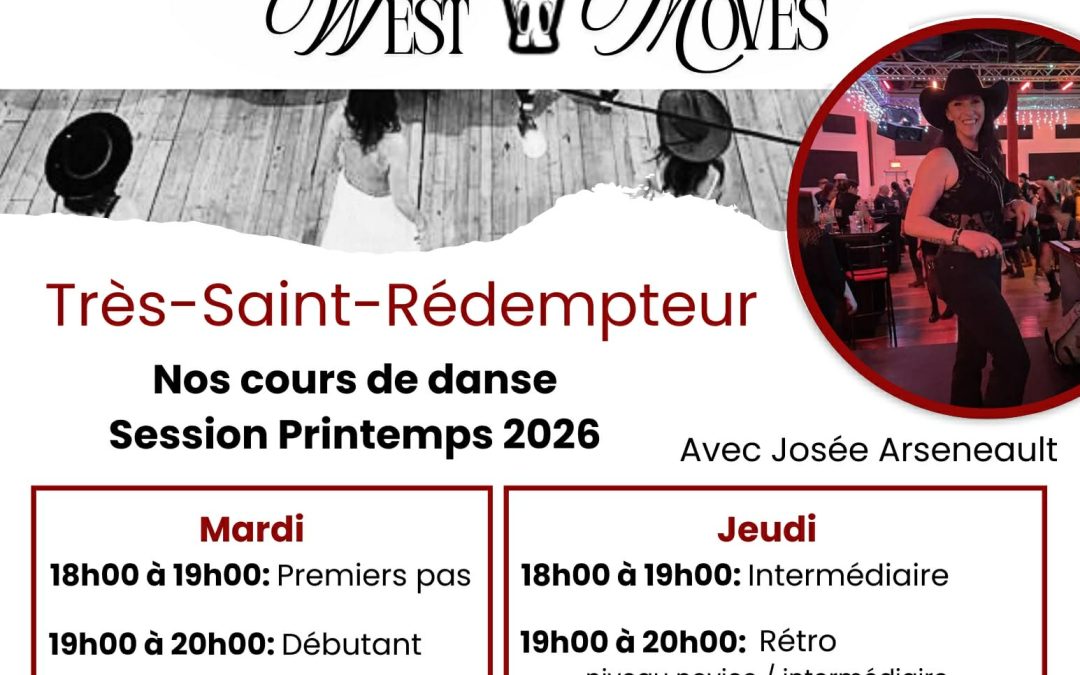 West N&rsquo; Moves | Cours de danse country | Session printemps 2026