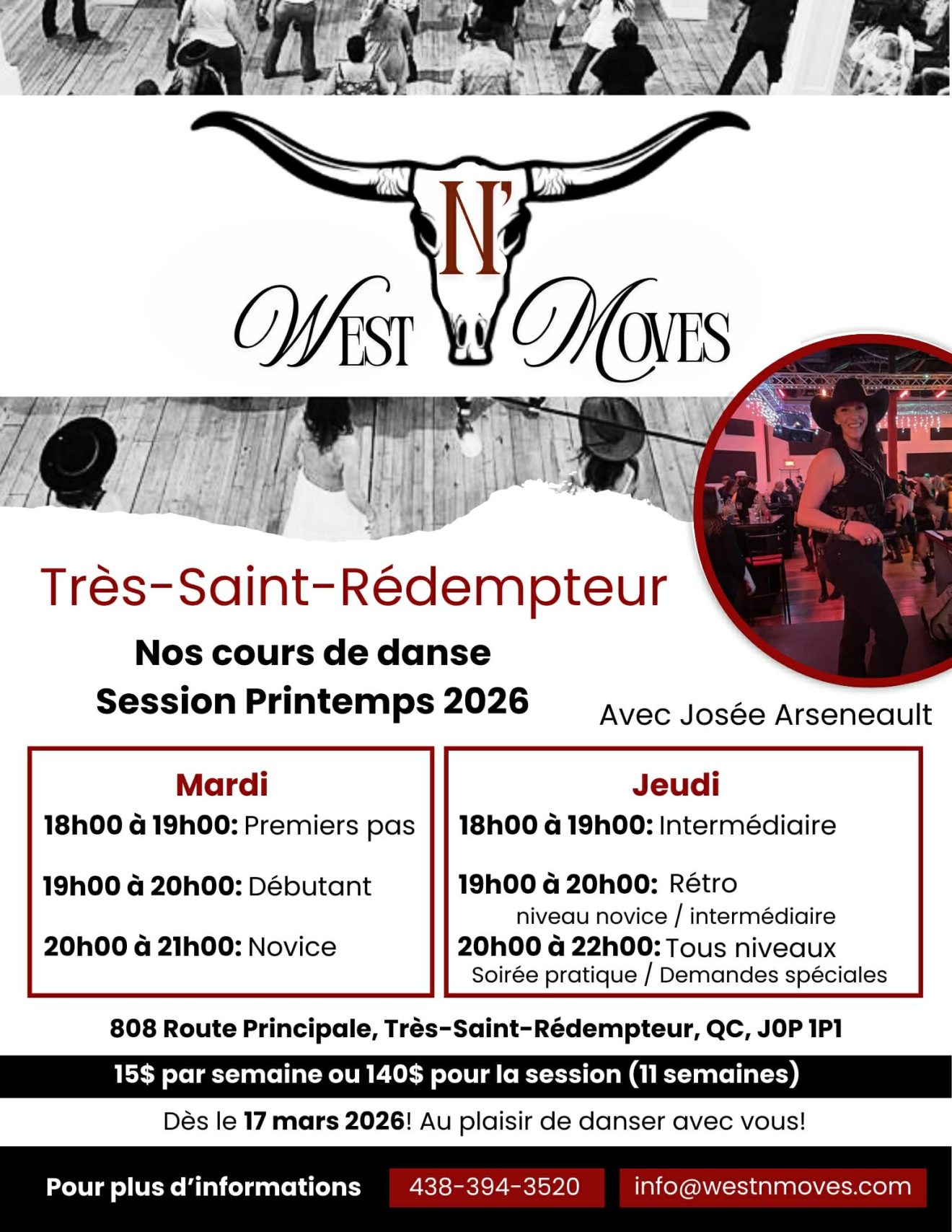 West N' Moves | Cours de danse country - Session printemps 2026