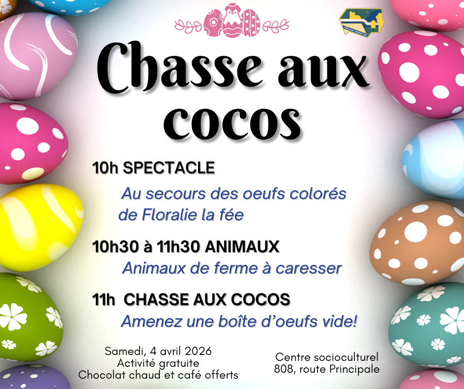 Chasse aux cocos | 4 avril 2026 à 10h