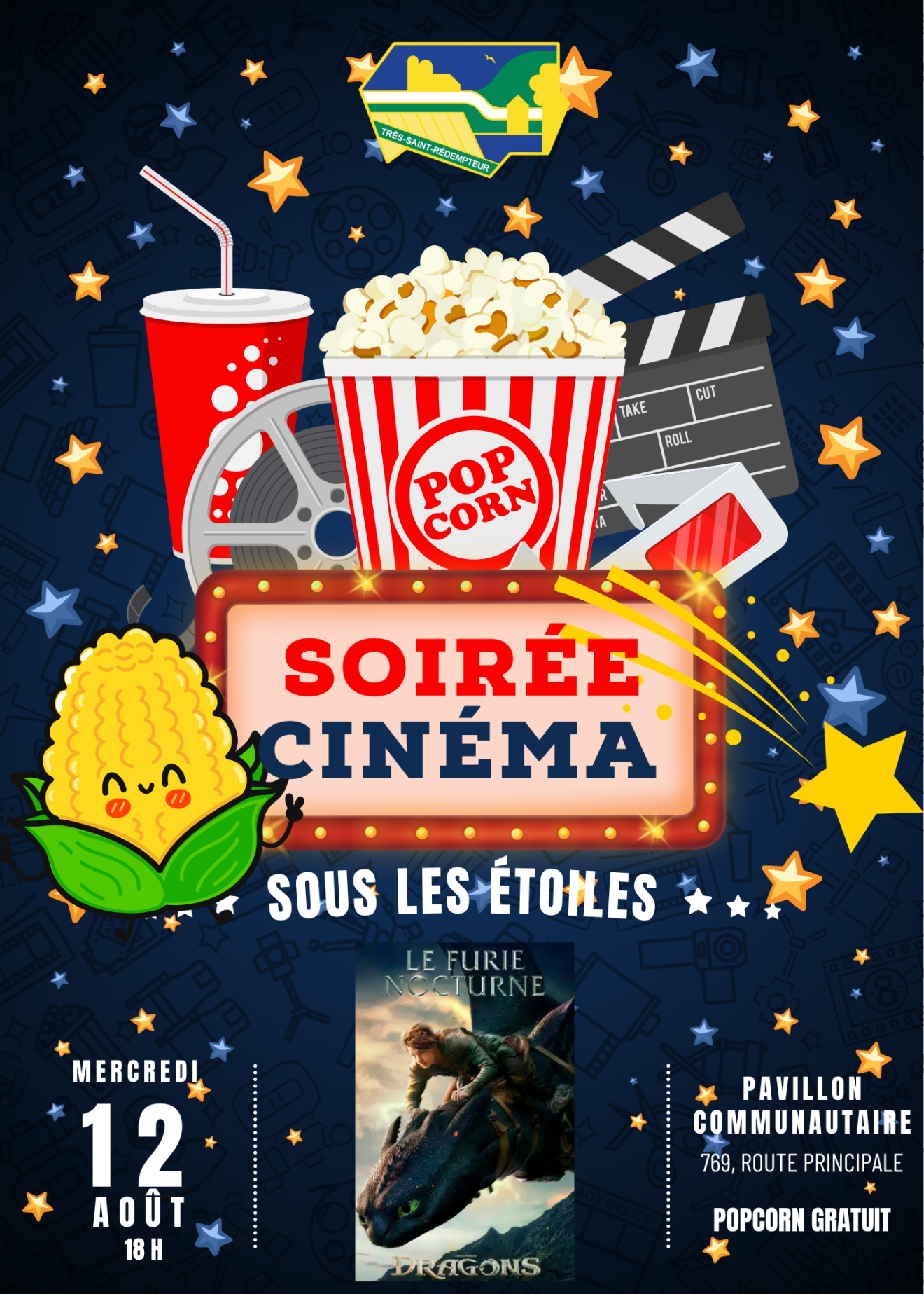 Soirée sous les étoiles | Épluchette, film et Perséides - 12 août 2026